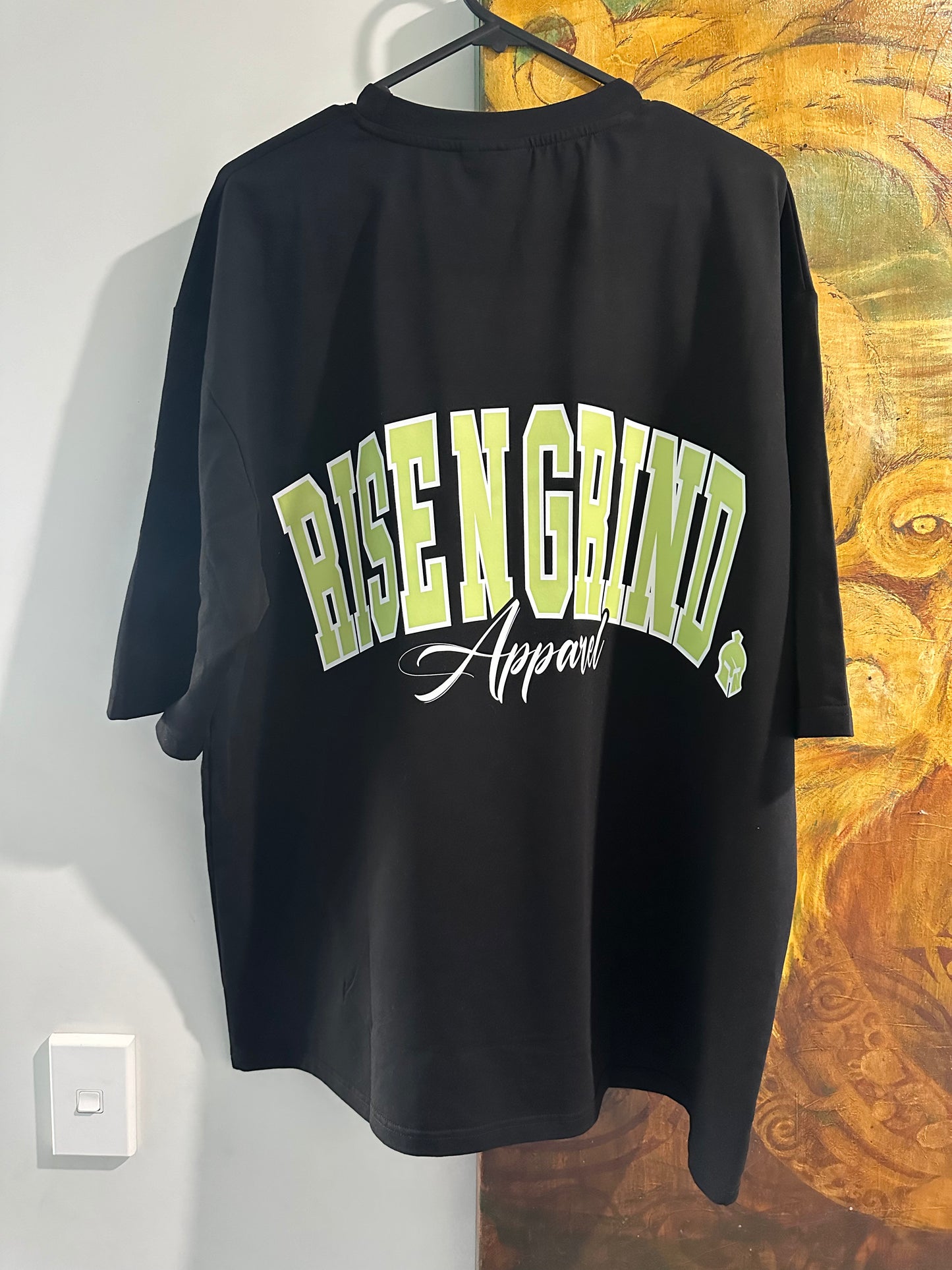 “ Rise and grind” oversized training tee